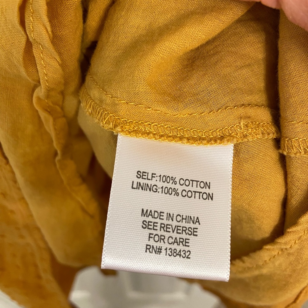 ModCloth More The Merrier Marigold Mustard Yellow Cotton Dress Sz Small - Picture 14 of 15